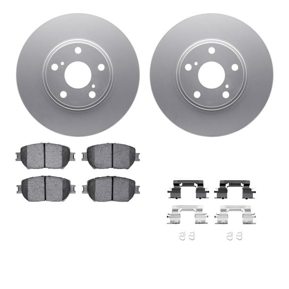 Dynamic Friction Company Front Geospec Brake Rotors with 5000 Advanced Brake Pads includes Hardware 4512-76111