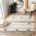 thumbnail image 2 of SAFAVIEH Natura Kyle Striped Area Rug, Black/Ivory, 4' x 4' Square, 2 of 8