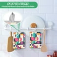 thumbnail image 4 of Yayeee Pot Holders Kitchen Heat Resistant with Pocket 7"x9.8" Cotton Oven Cooking Hot Pads, Pink Geometric, 4 of 7