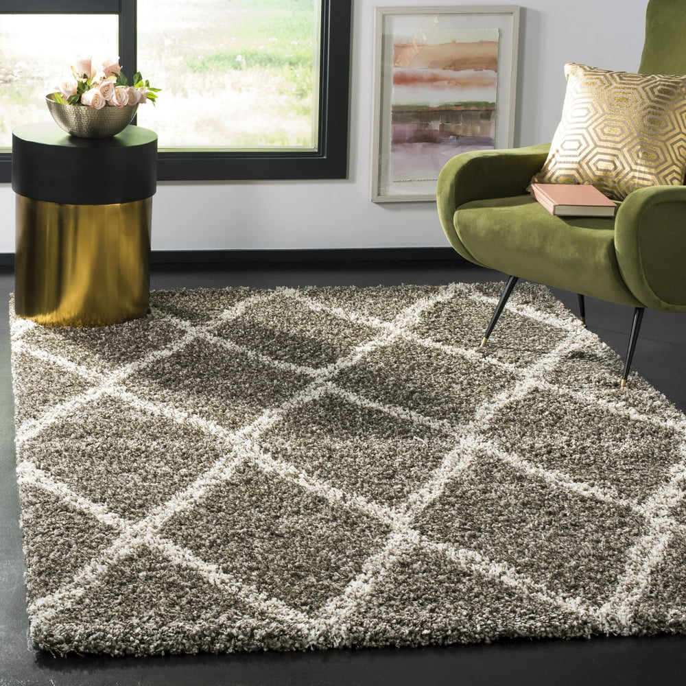 Safavieh Hudson Adella Geometric Diamonds Shag Area Rug or Runner