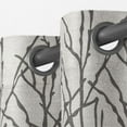 thumbnail image 2 of Exclusive Home Branches Linen Blend Grommet Top Curtain Panel Pair, 54"x108", Black Pearl, 2 of 4