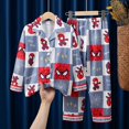 thumbnail image 2 of Marvels Spiderman Astronauta Niños Pijamas Conjunto BoysClothes Pantalones Conjunto Ropa de dormir de dibujos animados Niños Pijamas Trajes Niño Pyjama12 altura 115-125cm heqiyong CONDUJO, 2 of 2