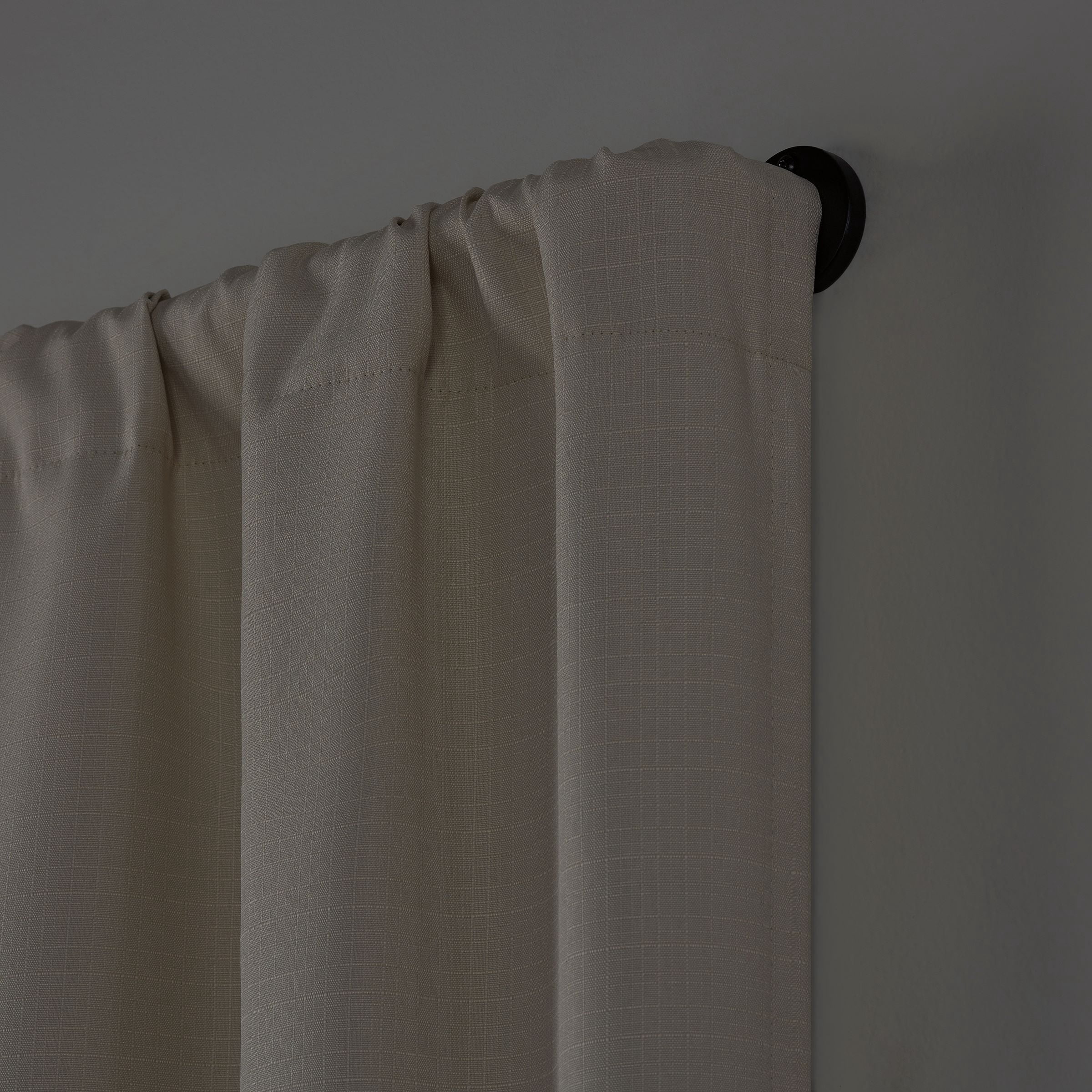 Eclipse Somerton 3/4" Pipe Blackout Wrap Curtain Rod, 36-66", Matte Black