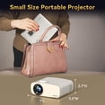 thumbnail image 3 of Projector with WiFi and Bluetooth, Pericat 4K Supported Native 1080P Projector, Portable Movie Outdoor Projector for Home Theater, 3 of 7