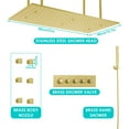 thumbnail image 4 of ZHON Bathroom Gold Shower Faucet Set Brushed Gold Mist Ceiling Shower System Brushed Gold Thermostatic Shower System for Shower Bathroom excellently, 4 of 9