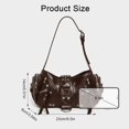 thumbnail image 6 of Sunyuer Y2K Rivet Shoulder Bag for Women, Vintage Crinkled PU Leather Underarm Handbag, Punk Studded Crossbody Purse, Fashion Adjustable Strap Biker Bag for Daily Commute, 6 of 6