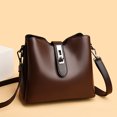 thumbnail image 4 of Bolso de mano de piel de cera de aceite de alta calidad 2024, bolso de mano para mujer, bolso de hombro de gran capacidad, bolso cruzado con cierre de moda, bolso de mano, 4 of 5