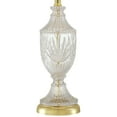 thumbnail image 6 of Regency Hill Traditional Table Lamps 26.5" High Set of 2 Cut Glass Urn Brass White Cream Bell Shade for Living Room Family Bedroom Bedside, 6 of 9