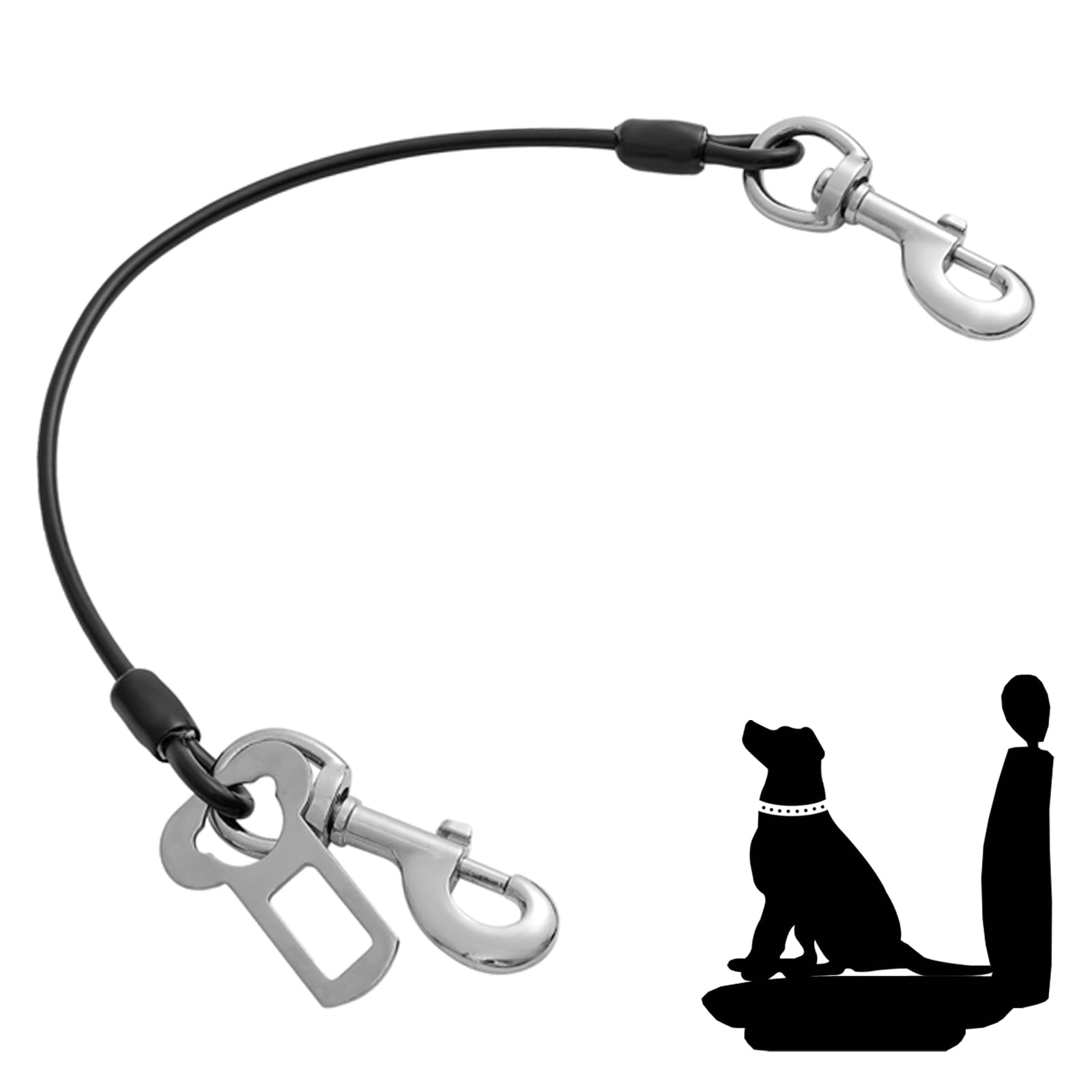 Mi Metty Dog Car Harnesses.Dog Car Seatbelt Made of Coated Wire Rope