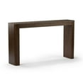 thumbnail image 3 of Plank+Beam 56" Solid Wood Console Table, Conture Rounded Edge Sofa Table, Narrow Entryway Table, Console Tables for Entryway, Walnut, 3 of 9