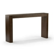 Plank+Beam 56 Solid Wood Console Table, Conture Rounded Edge Sofa Table, Narrow Entryway Table, Console Tables for Entryway, Walnut