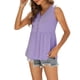 thumbnail image 3 of Camiseta sin mangas con cuello en V y botones para mujer, blusa informal con cuello en V y botones para mujer, linda blusa de verano sin mangas, la mejor en su clase, 3 of 8