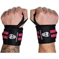 thumbnail image 1 of shiyou-Weightlifting Wrist Wraps (IPF Approved) 18" Professional Quality Wrist Support with Heavy Duty Thumb Loop - Best Wrap for Powerlifting Competition, Strength Training, Bodybuilding, 1 of 4