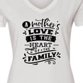 thumbnail image 4 of Inktastic Mothers Day a Mothers Love is the Heart of the Family Women's V-Neck T-Shirt, 4 of 5