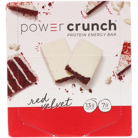 BNRG, Power Crunch Protein Energy Bar, Red Velvet, 12 Bars, 1.4 oz Pack of 2