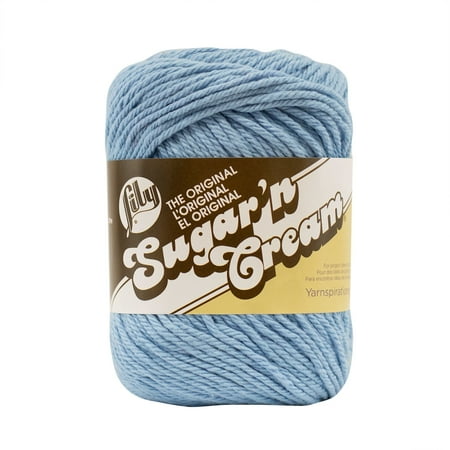 UPC: 0057355083011 | Lily Sugar n Cream Medium 100% Cotton Blue Yarn 120 yd