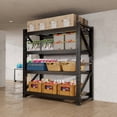 thumbnail image 5 of Welfiya 59"Wide Garage Shelving Unit,3500LBS Heavy Duty Storage Shelves,4-Tier Metal Industrial Shelving,Adjustable Standing Shelf for Warehouse,Basement,Workshop,59.1"W x 23.6"D x 78.7"H,Black, 5 of 10