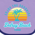 thumbnail image 4 of Inktastic Summer Enjoy the Sunshine Delray Beach Florida in Blue Boys or Girls Baby Bib, 4 of 4
