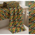 thumbnail image 6 of Soimoi Yellow Cotton Poplin Fabric Brush Stroke & Football Sports Print Fabric by the Yard 56 Inch Wide, 6 of 7