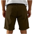 thumbnail image 5 of WQNVRNR Men's Corduroy Shorts- Pockets Button Casual Summer Sports Shorts Coffee Size 3XL, 5 of 6