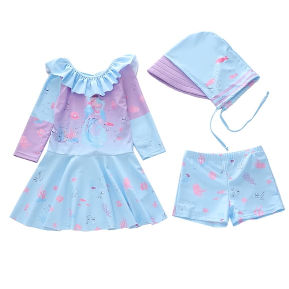 Swim Suits for Girls Style Students Dress Style Long Sleeve Sun Kids Beachwear