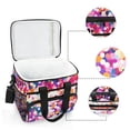 thumbnail image 6 of FORMRS Insulated Cooler Bag 24 Cans Capacity Soft Leakproof Lunch Box with Side Pockets, Purple Colorful Circles, 6 of 7