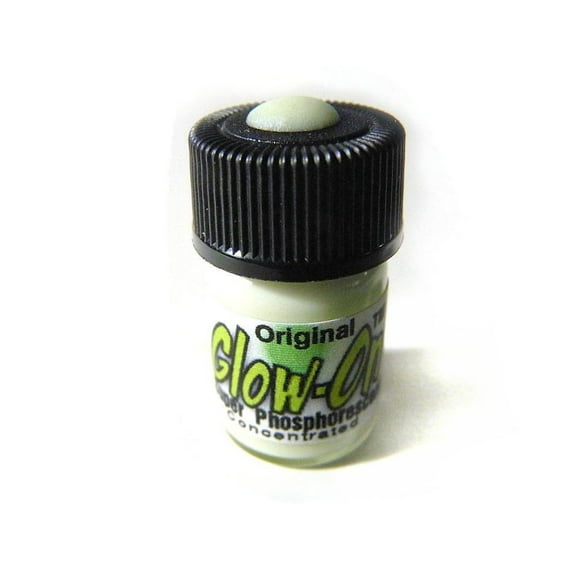Glow On Super Phosphorescent Paint, Original Color and Green Glow Paint, Small 2.3 ml Vial.