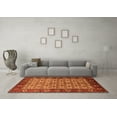 thumbnail image 3 of Ahgly Company Indoor Round Oriental Orange Industrial Area Rugs, 4' Round, 3 of 4