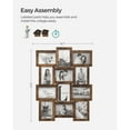 thumbnail image 1 of SONGMICS Collage Picture Frames, 4x6 for Wall Decor 12 Pack, Assembly Required, Rustic Brown, 1 of 5