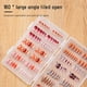 thumbnail image 5 of Caja de almacenamiento de joyería para uñas con tapa abatible, de plástico transparente, para 16 estilos cortos (160 piezas planas)., 5 of 7