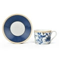 thumbnail image 6 of STPgoods Melodie de Fleurs Bone China Teacup & Saucer Set 7.44 fl oz (220 ml) Service for 4, Blue White Gold, 6 of 11
