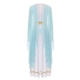 thumbnail image 5 of iiniim Women's Greek Costume Roman Queen Princess Ancient Toga Gown Fancy Dress Up Light Blue XL, 5 of 7