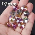 thumbnail image 4 of U8MO 10pcs 14mm Flower Shape Faceted Crystal Glass Loose beads for Jewelry Making-Clear AB, 4 of 4