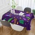 thumbnail image 5 of Coolnut Mardi Gras Rectangle Tablecloth Spill-Proof Polyester Table Cloth Table Cover for Kitchen Dining Picnic Holiday Party Decoration,54"x54", 5 of 7