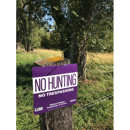 trespassing purple hunting sign walmart