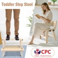 thumbnail image 5 of Step Stool  Foldable For Convert To Chair Bathroom Sink & Potty Wooden Stools W Non Slip Base Kitchen Bedroom, 5 of 8