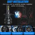 thumbnail image 5 of Pair H4 9003 HB2 LED Headlight Bulbs Kit High Low Beam Super Bright 6000K White, 5 of 9