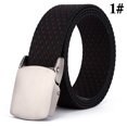thumbnail image 2 of Men Belt Nylon Fashion Alloy Work Belt Web Belt with Automatic Slide Buckle, 2 of 10