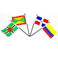 thumbnail image 6 of CARIBBEAN ISLANDS WORLD FLAG SET with BASE--20 Polyester 4"x6" Flags, One Flag for Each Country in the Caribbean, 4x6 Miniature Desk & Table Flags, Small Mini Stick Flags, 6 of 6