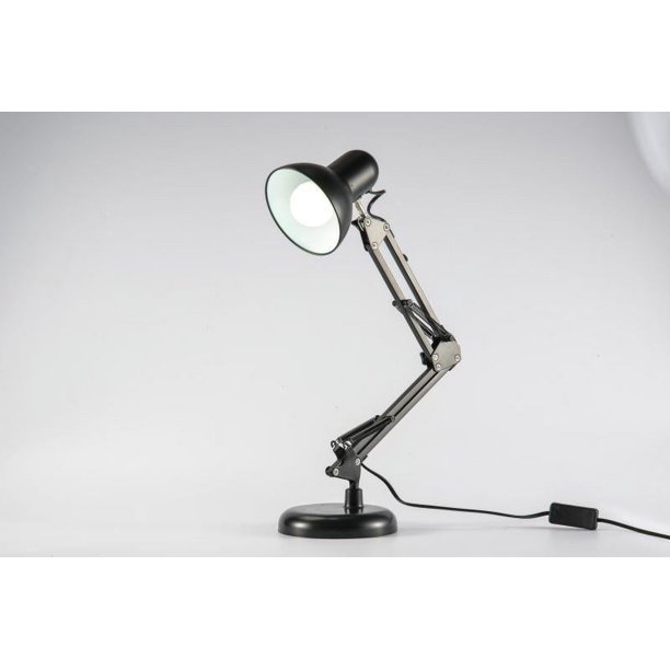 Lámpara de Escritorio, Luz de Lectura con Brazo Oscilante de Metal, Base o Abrazadera Intercambiable, Lámpara de Mesa de Clásica con Clip de Arquitecto, Junta Múltiple, Brazo Ajustable (Negro) Zefei Wu 9024735068549