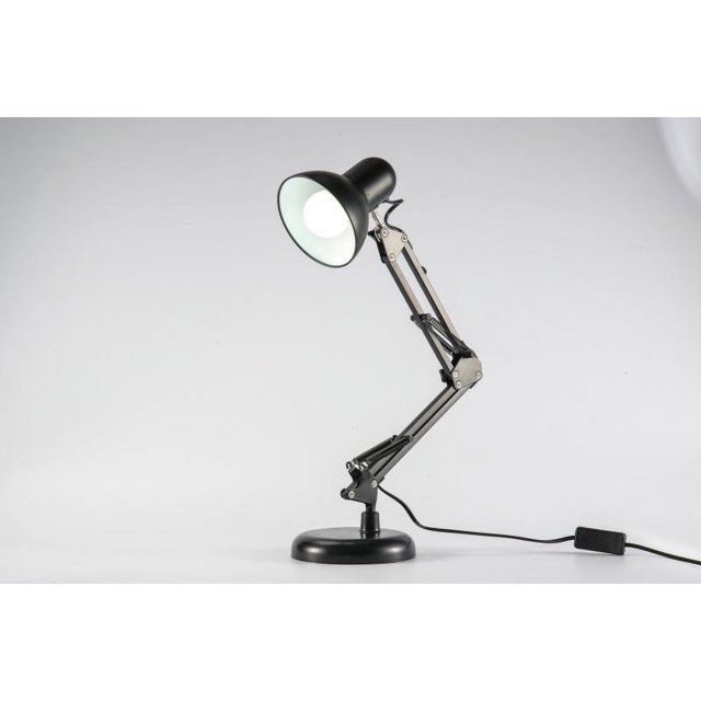 Lámpara de Escritorio, Luz de Lectura con Brazo Oscilante de Metal, Base o Abrazadera Intercambiable, Lámpara de Mesa de Clásica con Clip de Arquitecto, Junta Múltiple, Brazo Ajustable (Negro) Zefei Wu 9024735068549