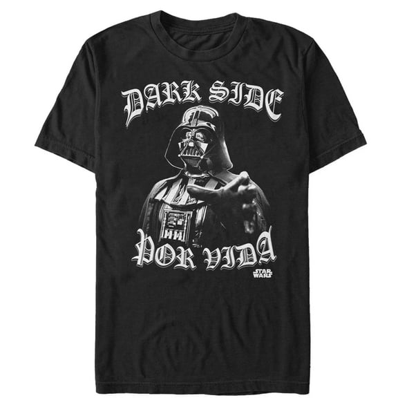 Men's Star Wars Dark Side Por Vida Graphic Tee Black Small