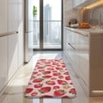 thumbnail image 4 of Red Strawberry Plants Fruit Pink Pattern Kitchen Rug Mat,Kitchen Runner Rugs Non Skid Washable,Decorative Kitchen Floor Mats for Kitchen,Sink,Laundry,17"x47.2", 4 of 7