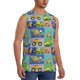 thumbnail image 2 of Fotbe Construction Machinery Men's Camiseta sin Mangas Estampada para Hombres, Playera Casual para Gimnasio, Entrenamiento, Playa-Medium, 2 of 7