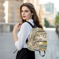 thumbnail image 6 of FORMRS Mini Backpack Purse for Women Travel Daypack Casual Shoulder Bag, Pink Floral Wave, 6 of 7