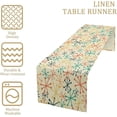 thumbnail image 4 of Mid Century Table Runner, Colorful Flowers Ethnic Oriental Traditional Design Retro Vintage Abstract Geometric Dinner Runner Table Decoration for Home Kitchen Dining 13"x108", 4 of 6