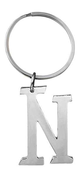 Ganz Silver Initial Keyring Keychain Key Ring Chain ID Tag Gift 3 LETTERS 