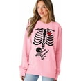 thumbnail image 2 of Women Halloween Sweatshirt X-Ray Skeleton Maternity Sweatshirt Funny Pregnancy Announcement Crewneck Pullover Tops, 2 of 10