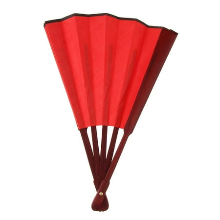 

Retro DIY Plain Fabric Folding Fan Wedding Party Favor Props Red