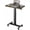 Walnut, variant on Small Rolling Laptop Standing Desk, Height Adjustable Mobile T-Base Desk with Lockable Casters, Portable Sit-Stand Workstation for Bedside & Sofa, Light Walunt